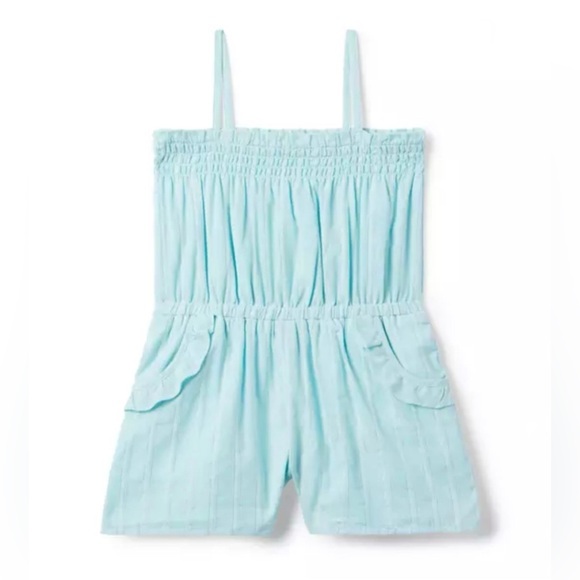 Janie and Jack Other - Brand New Janie & Jack Girls Plume Blue Smocked Romper, Size 12, NWT